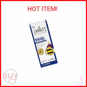 Zarbee's Kids Sleep Supplement Liquid with 1mg Melatonin; Drug-Free & Effective; - Picture 1 of 2