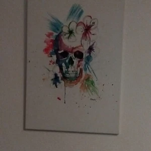 Hand Painted One Off Skull Painting - Picture 1 of 3