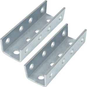2 PCS U Shaped Splice Fittings Strut Connector Bracket External Channel Coupl... - Picture 1 of 8