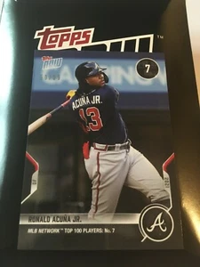 Ronald Acuna Jr. Topps Now MLB Network Top 100 Players Black Parallel /99 - Bild 1 von 2