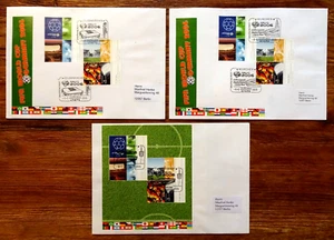 3x carta federal Zd EM 2517-2519+2521 sello especial estadio de fútbol del bloque n.o 67 - Imagen 1 de 6