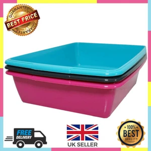 LARGE MEDIUM PLASTIC SILVER RED TEAL BLUE DOG CAT PET LITTER TRAY TOILET NEW - Picture 1 of 8