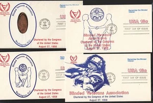 1981 Blinded Veteran Sc U600 FDC 1st Blinded Veterans Assoc. cachets - Picture 1 of 2