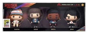 95681 STRANGER THINGS 3DBAGCLIP 4 PCS SET SDCC - Picture 1 of 1