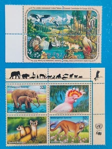 UNITED NATIONS NEW YORK 1991 1997 - WOODPECKER ELEPHANT FALCON - bird stamps MNH - Picture 1 of 1