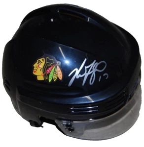 NICK FOLIGNO signed (CHICAGO BLACKHAWKS) Mini Hockey Helmet BECKETT BR00351 - Picture 1 of 2