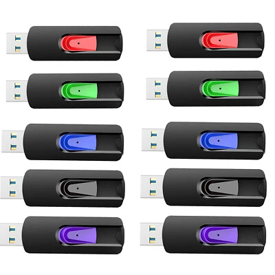 Paquete de 5/10 unidades flash USB2.0 2G/4G/8G/16G/32G/64G unidad de memoria de pulgar Foto 1 de 4