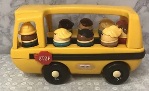 Little Tikes Toddle Tots School Bus with 9 People Bus Driver Students Vintage - Picture 1 of 11