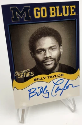 TK Legacy BILLY TAYLOR AUTO Card M GO BLUE Card #MGB77 MICHIGAN WOLVERINES - Image 1 of 4