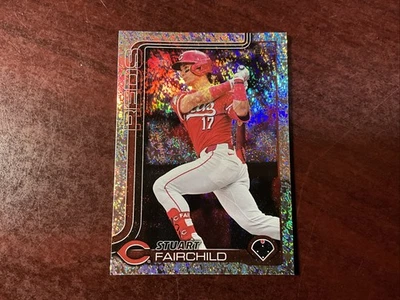 2025 Topps Series 2 #608 Stuart Fairchild Cincinnati Reds Sand Glitter Foil - Image 1 of 2
