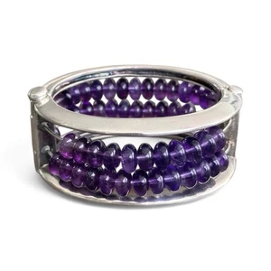 Jean Paul Gaultier Abacus Sterling Silver and Amethyst Bracelet - Picture 1 of 10