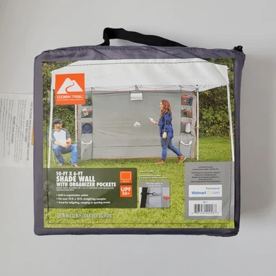 Organizador de pared de sombra Ozark Trail 10' x 6' para pierna recta toldo camping playa Foto 1 de 4