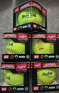 Rawlings 12 Zoll offizieller Dream Seam Fast Pitch Softball hohe Dichte Kork NFHS - Bild 1 von 5