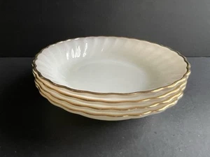 Set of 4 Fire King VTG Swirl Milk Glass 7.5" Cereal Bowls Golden Anniversary - Bild 1 von 5