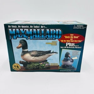 Gemmy Max Mallard Singing Quacking Talking Moving Duck Sings WORKS READ!!! - Picture 1 of 13