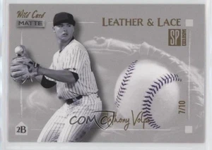 2022 Wild Card Matte SP Exclusive Leather & Lace White/Purple /10 Anthony Volpe - Picture 1 of 3