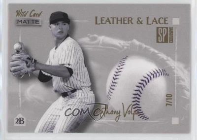 2022 Wild Card Matte SP Exclusive Leather & Lace White/Purple /10 Anthony Volpe - Image 1 of 2