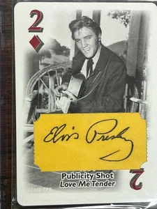 ELVIS PRESLEY 2 DIAMONDS DIE CUT MAGNET CARD - Picture 1 of 1