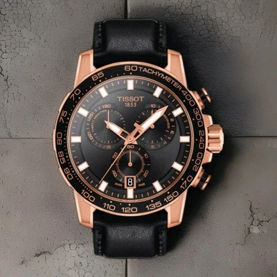 Tissot Supersport Chrono Black Dial Rose Gold  Watch T125.617.36.051.00 - Image 1 of 4