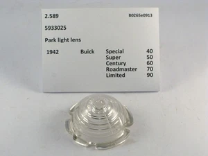 1942 Buick Special Super Roadmaster NOS park light lens 5933025 - Picture 1 of 3