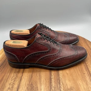 Allen Edmonds McClain Oxfords Mens Size 9.5 C Brown Leather Wingtip Dress Shoes - Picture 1 of 9