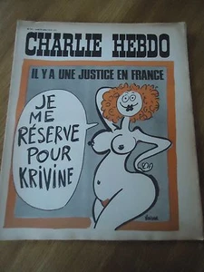 CHARLIE HEBDO N°141 KRIVINE JUSTICE FRANCE ROUSSE NUE 31 juil 1973 ORIGINAL CABU - Picture 1 of 1