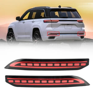 Set LED Smoke Rear Bumper Reflector Light Lamp For Jeep Grand Cherokee 2021-2024 - Bild 1 von 13