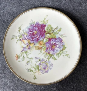 Antiguo O.&E.G. Placa de gabinete Royal Austria rosas pintadas a mano 9" firmada Raymond - Imagen 1 de 18