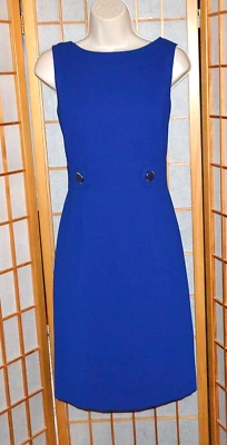 Tahari Essentials Royal Blue Lined Crepe Career Dress~Ex. Condition~Sz. 6 - Image 1 of 4