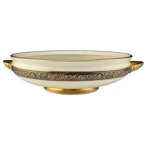 Lenox China BARCLAY Bowl w/ Handles is Missing Covered Lid Cobalt Blue Gold - Picture 1 of 6