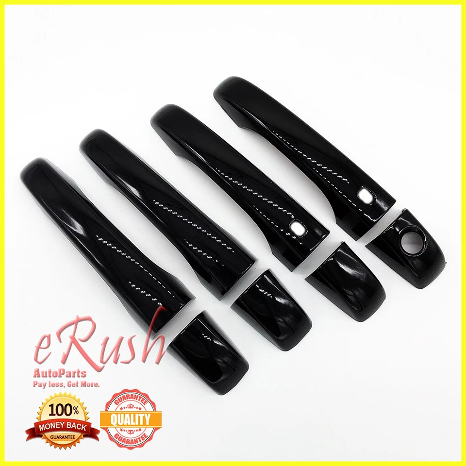 ДЛЯ 2011-14 CHRYSLER 300 8ШТ ГЛЯНЦЕВЫЙ ЧЕРНЫЙ РУЧКИ КРЫШКИ НАКЛАДКИ С 2 SMK ВЫРЕЗ - Изображение 1 из 1