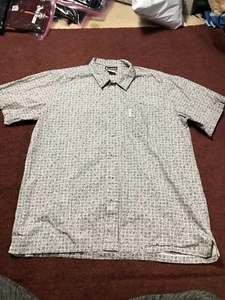Columbia Hemd Button Down Fisch Print Shirt Gr. 2XL Farbe Elfenbein/Blau - Bild 1 von 8