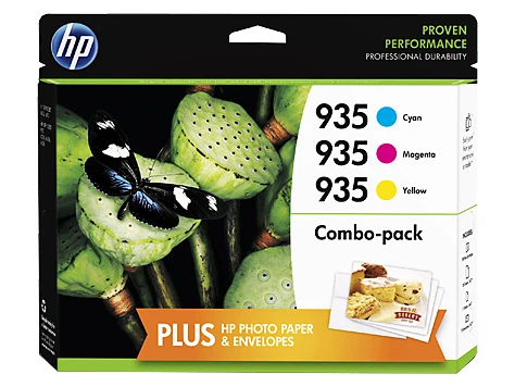 HP 935 Cyan Magenta Yellow Ink Cartridge Content Value Pack