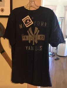 *NEW* Majestic N.Y. Yankees Navy T Shirt -Mens Size XL-Cooperstown Collection - Picture 1 of 7