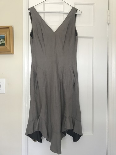 SAINT LAURENT (YSL) Abito in lino grigio Yves Saint Laurent