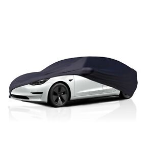 [CCT] Black Satin INDOOR Custom FIT Tesla 3 2020-2023 with Mirror Pocket