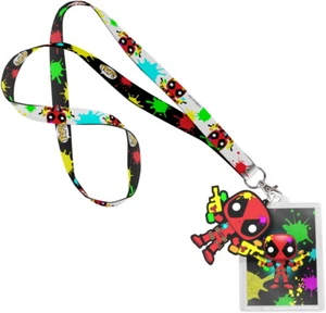 Marvel Paintball Deadpool - Funko Schlüsselband Lanyard Badgeholder - Picture 1 of 1