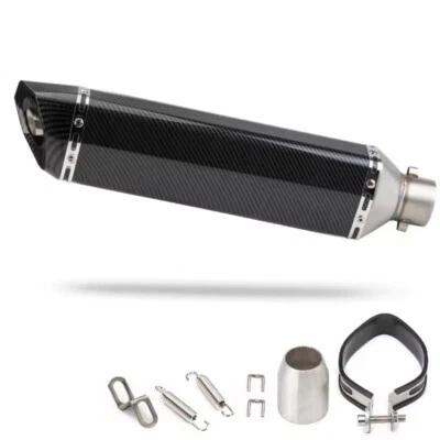 Tubo de escape universal para motocicleta Slip-on 51 mm 2" 570 mm puntas silenciadoras modelo A16 Foto 1 de 4