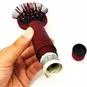 Hair Brush Red Hidden Secret Stash Box hide container safe diversion - Picture 1 of 3