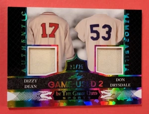 TARJETA PARCHE CAMISETA USO JUEGO MAZZY DEAN #d19/25 DON DRYSDALE DODGERS CARDINALS - Imagen 1 de 3