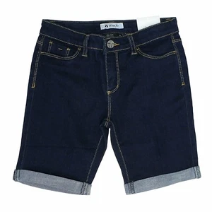 Tractr Stretch Short with Rolled Cuffs for Girls, Dark Blue Size 8 - Picture 1 of 2