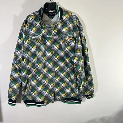 COOGI Australia Evolution of Color 3XL Chaqueta con Cremallera Verde Blanco Amarillo Bombardero Foto 1 de 4