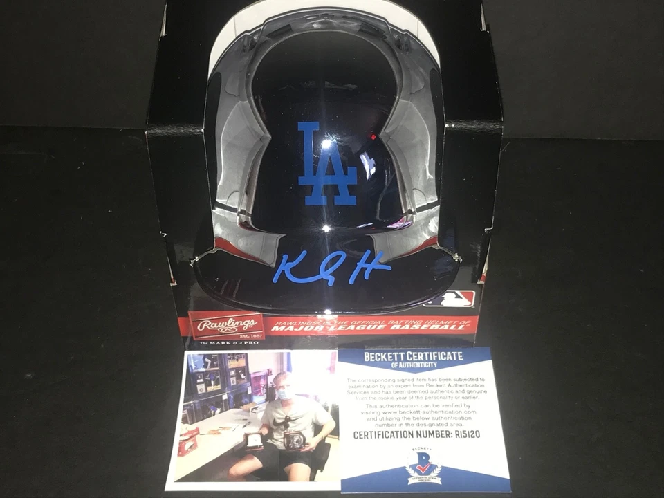 Kody Hoese Los Angeles Dodgers Signed CHROME Mini Helmet Beckett ROOKIE COA . - Image 1 of 1