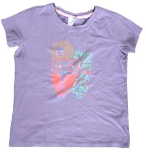Hanna Andersson Girls Top 150 Size 12 Cotton OWL Sun Crew Neck Short Sleeve - Picture 1 of 6