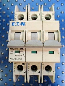 NEW EATON CIRCUIT BREAKER 3A 3 POLE WMZT3C03 - Picture 1 of 4