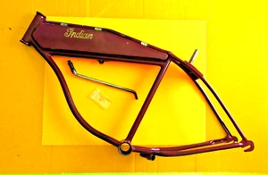 CUSTOM WELDED OLD SCHWINN BICYCLE FRAME FOR 26" TIRES WITH HAND MADE STEEL TANK - Picture 1 of 15