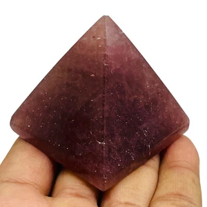 492.5 Cts Natural Strawberry Quartz 44mm Pyramid Beautiful Untreated Gemstone - Picture 1 of 11