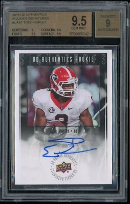 Upper Deck UD 2015 Authenticics Signatures novato Todd Gurley automático BGS 9,5 Foto 1 de 2