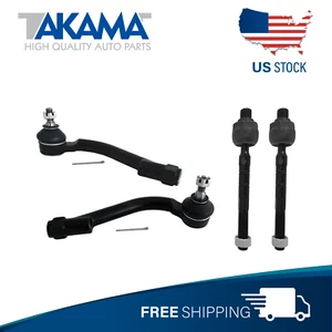 4pcs Front Inner + Outer Tie Rod End For 07-12 KIA RONDO, 06-10 OPTIMA - Picture 1 of 6