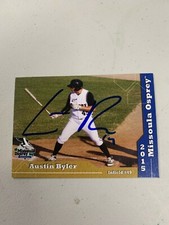 Austin Byler 2015 Signed Missoula Osprey Team Card